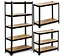 Стелаж LEOBRO Чорний 180 х 90 х 40 см 265кг/полиця 5 полиць (LB-R265-BLK) - мініатюра 1