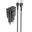 МЗП Hoco C88A Star round 2.4A (2USB-A) + кабель USB to MicroUSB Чорний - мініатюра 1