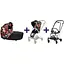Люлька Cybex Mios Lux R Spring Blossom Dark + Комплект текстилю для прогулянкового блоку Cybex Mios Spring Blossom Dark + Шасі для коляски Cybex Mios LS RBA Chrome Brown - мініатюра 1