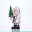 Новорічна фігурка з підсвіткою Дівчинка з ялинкою з фарфору 9×6×18 (см) новорічний декор Yiwu CR-5-4 - мініатюра 2