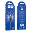 Кабель HOCO X50 USB to iP 2.4A, 1m, nylon, aluminum connectors, Black - мініатюра 2