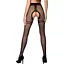Колготки з відкритим доступом Passion контрастна подвійна резинка Tiopen 015 Black 1/2 (20 den) - мініатюра 2