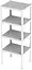 Стеллаж пластиковый PIANO 75x60x187h с 4 полками, белый - миниатюра 1