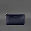 Кожаная монетница / мини-косметичка 3.0 синяя флотарь - миниатюра 4