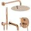 Душова система прихованого монтажу Rea Lungo + Box з виливом rose gold REA-P6610, Теплий захід сонця - мініатюра 1