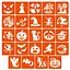 Набір трафаретів для біо-тату "Хелловін №2" Hallowween-2-24, 24 трафарети 6х6 см - мініатюра 1