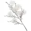 Декоративная искусственная ветка с глитером Белый 49 см - миниатюра 1