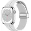 Ремешок DK для Apple Watch 38mm (Series 1 / 2 / 3) Silicone Sport Magnetic (017247) (white / silver) - миниатюра 1