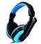 Ігрові навушники Kebidu для ПК з мікрофоном (Чорні з синім) - мініатюра 1