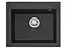 Гранітна кухонна мийка Rea West XL black ZLE-00116, Чорний матовий - мініатюра 6