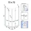 Душова кабіна Rea Fold N2 70x70 chrome REA-K7444 + REA-K7444, Універсальна, прозорий, хром - мініатюра 6