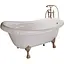 Ванна отдельностоящая глянцевая Amdcon Symphony 167x78 белая из литого камня бронзовые ножки SYMFONYA_167_br_HL Белый - миниатюра 1