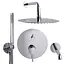 Душова система вбудована TOPAZ LOFT TLF 32115-H39-C змішувач для душа хромований з двома лейками - мініатюра 3