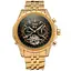 Чоловічий наручний класичний годинник Jaragar Exclusive (Золотистий) - мініатюра 4