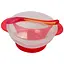 Тарелка на присоске прозрачная MGZ-0100(Red) с термоложкой и крышкой - миниатюра 1