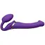 Безремневий страпон Strap-On-Me Vibrating Violet M регульований з вібрацією та з пультом ДК діаметр 3.3 см - мініатюра 1