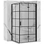 Душова кабіна Rea Molier 90x80 black REA-K8531 + REA-K8537, Чорний матовий, Універсальна, прозорий - мініатюра 1