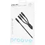 Кабель Proove Hydra 3 in1 Type-C + Micro USB + Lightning 1m Black (CCHY15012101) [130350] - миниатюра 2