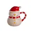Новогодняя фарфоровая чашка Yiwu с крышкой 350 мл CR-1-34 - миниатюра 1
