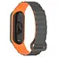 Ремешок Dual-color Magnetic для Xiaomi Mi Band 7/6/5/4/3 Gray/Orange - миниатюра 2