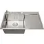 Накладна мийка на кухню Nett NS-7848(R) з правим крилом 1.5 мм - мініатюра 1