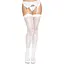 Чулки-сетка со швом сзади Leg Avenue Butterfly back seam thigh highs One size White - миниатюра 1