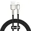 Кабель Baseus Cafule Metal Lightning 2.4A (1m) black (CALJK-A01) - мініатюра 1