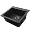 Гранитная мойка Globus Lux Aosta черный металлик 490x455мм А0001, Черный - миниатюра 2