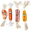 Игрушка для собак Tatrapet Toys Fun виниловое лакомство на веревке 35 см (разные фигурки) - миниатюра 1