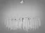 Кришталева люстра з алюмінієвими гілочками "Гліцинія" витягнутої форм. - мініатюра 1