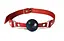 Кляп силіконовий Feral Feelings Silicon Ball Gag Red/Black, червоний ремінь, чорна кулька - мініатюра 1