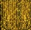 Гірлянда штора Водоспад 3х2 м 400 LED (прозорий шнур з перехідником) Золоте світло - мініатюра 7