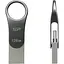 USB флеш-накопитель Silicon Power Mobile C80 128GB USB-A + USB-C 3.2 Silver (SP128GBUC3C80V1S) [134979] - миниатюра 4