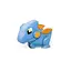 Детская игрушка "Динозаврик" Bambi HE797001(Blue) 8 см, двигает головой - миниатюра 1
