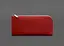 Кожаный портмоне-купюрник на молнии 14.1 красный - миниатюра 1