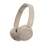 Наушники On-ear WH-CH520 BT 5.2, SBC, AAC, Wireless, Mic, Бежевый Sony teh0013181 - миниатюра 2