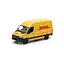 Металлический инерционный автобус Mercedes-Benz Sprinter DHL Edition 5", открывающиеся двери - миниатюра 1