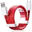 Кабель Dash / Warp Fast Charge 100W / 7.3A 1m USB на Type-C для OnePLus red - мініатюра 1