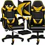 Кресло геймерское PLAYER с подставкой для ног и массажем Black/Yellow (100015) - миниатюра 1