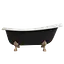 Ванна отдельностоящая матовая Amdcon Symphony 167x78 черная из литого камня бронзовые ножки SYMFONYA_167_br_BLACK_MAT Черный матовый - миниатюра 6
