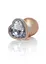 Анальна пробка з кристалом Jewellery Pearl Gold Heart Plug M 8 см (прозорий) - мініатюра 2