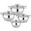 Набір каструль Haus Roland HR113-2 із нержавіючої сталі 8в1 - мініатюра 1
