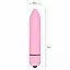 Міні віброкуля для жінок з 10 режимами вібрації 9,3 см рожевий - мініатюра 2