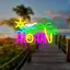 Неоновая вывеска Aloha Palm Tree Vveikea для украшения стен, Гавайский тропический дизайн, Aloha, LED, солнце, океан, волна - миниатюра 2