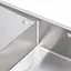 Кухонна мийка Platinum Handmade Н 780x500x200 R (з кріпленням і отвором під змішувач), Нержавіюча сталь - мініатюра 2