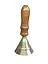 Дзвіночок латунний золотистий з дерев'яною ручкою 10,5 см - мініатюра 1