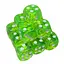 Настольная игра Games 7 Days Кубик D6 прозрачный с точками (салатовый) , 1 шт. (g7dtransd6dotslgreen) - миниатюра 1