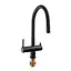 Смеситель для кухни на две воды с гибким изливом Koer KB-72002-05 KR3384 Черный матовый - миниатюра 9