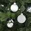 Комплект елочных шаров Mica Decorations стеклянные 7/6/5 см белые 42 шт. (1180831) - миниатюра 3