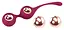 Вагінальні кульки Sweet Smile Kegel Training Balls With Extra Weights, 18.3 см, бордовий - мініатюра 2